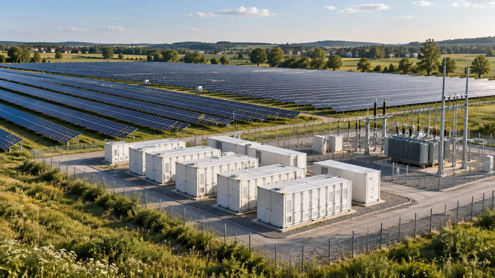 Farma fotowoltaiczna z magazynami energii