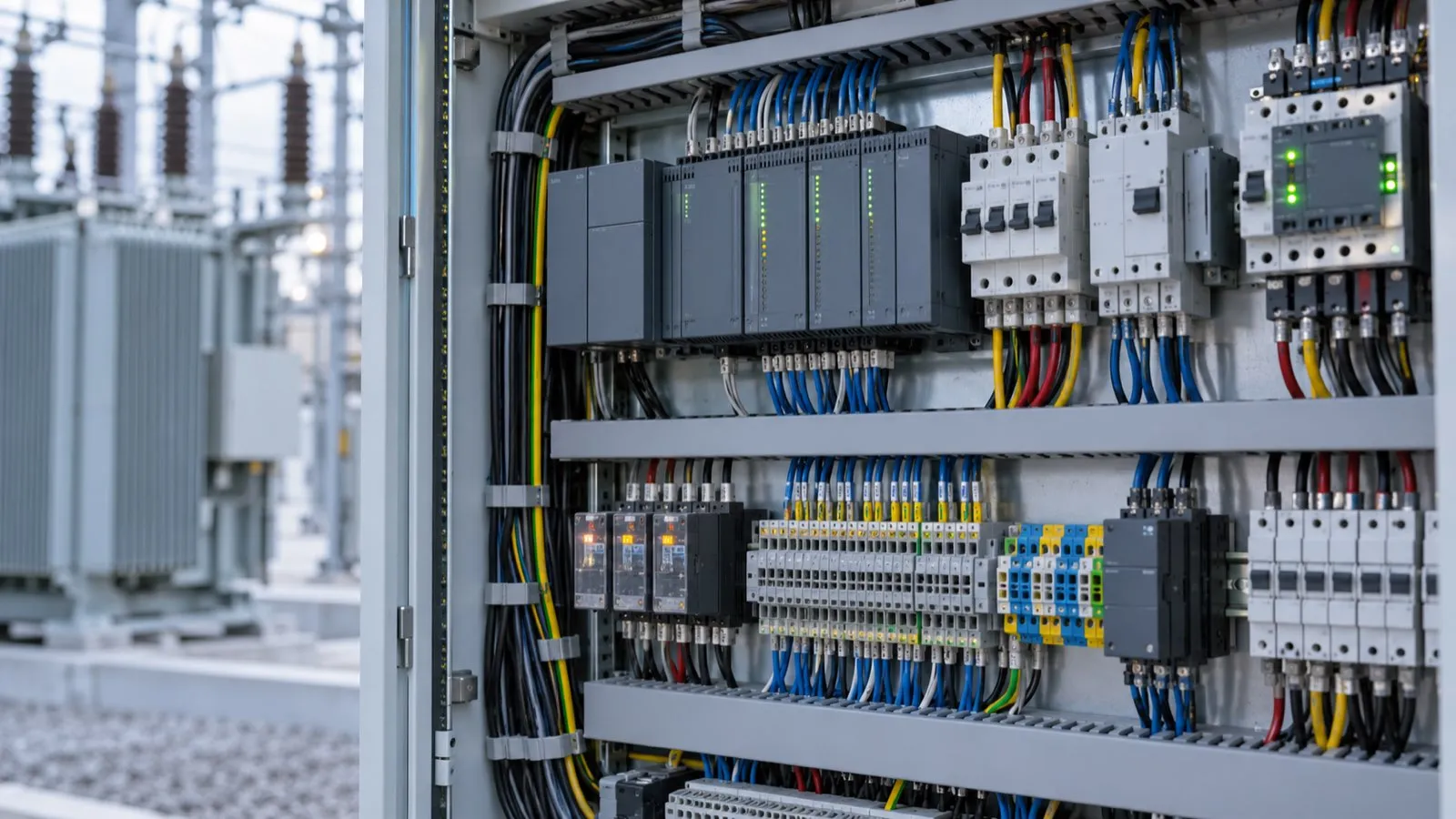 Szafa sterownicza automatyki elektroenergetycznej w stacji transformatorowej